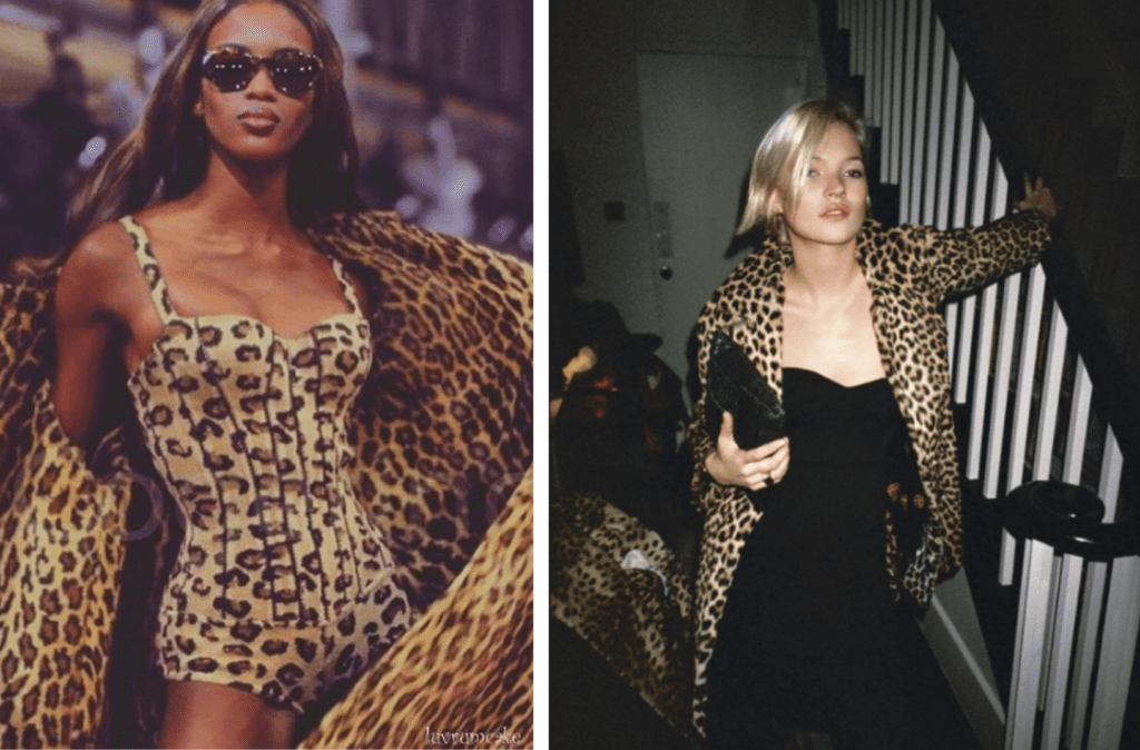 Naomi Campbell et Kate Moss en léopard