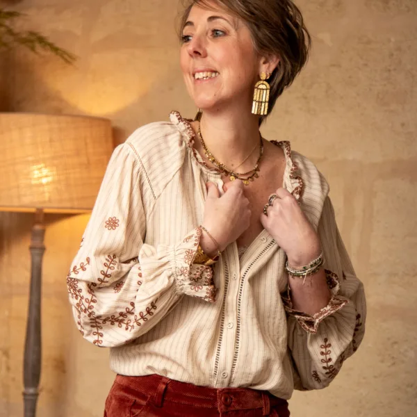 Image illustrative de l'article "Blouse rayures motifs COCO"