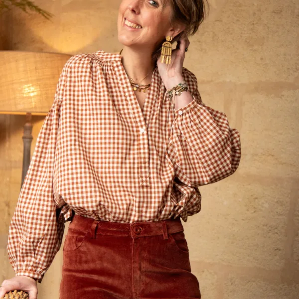 Image illustrative de l'article "Chemise vichy camel MATHILDE"