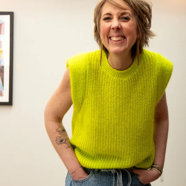 Image illustrative de l'article "Pull ss manches vert anis LYLY"
