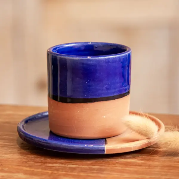 Image illustrative de l'article "Tasse + sous tasse bleu"