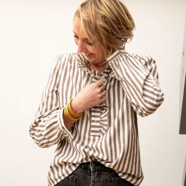 Image illustrative de l'article "Chemise rayée choco ROMANA"