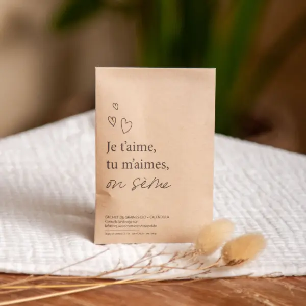 Image illustrative de l'article "Sachet de graines Je t’aime, tu m’aimes, on s’ème"