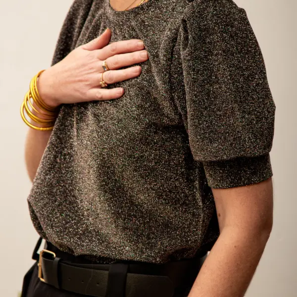 Image illustrative de l'article "T-shirt lurex multicolore ANNA"