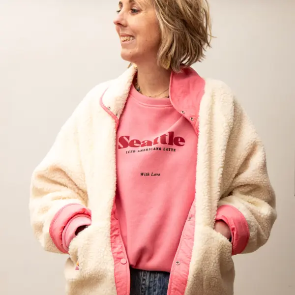 Image illustrative de l'article "Veste sherpa rose ALIX"