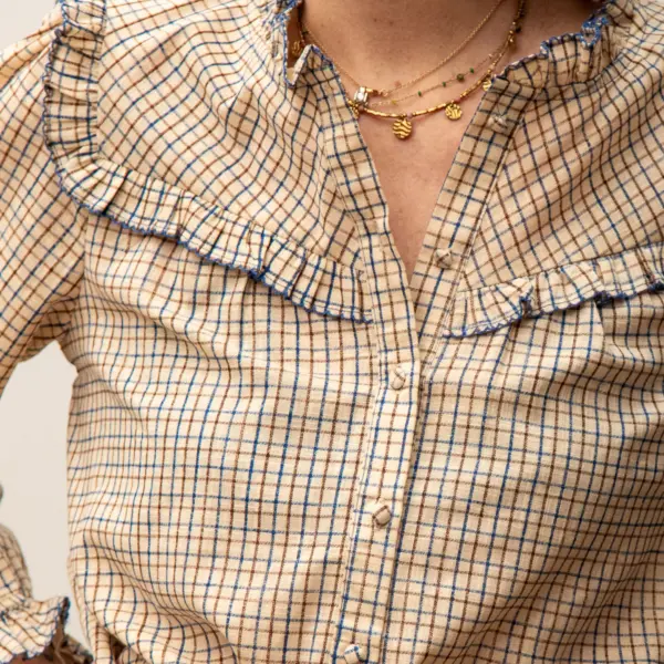 Image illustrative de l'article "Chemise carreaux beige SYAM"