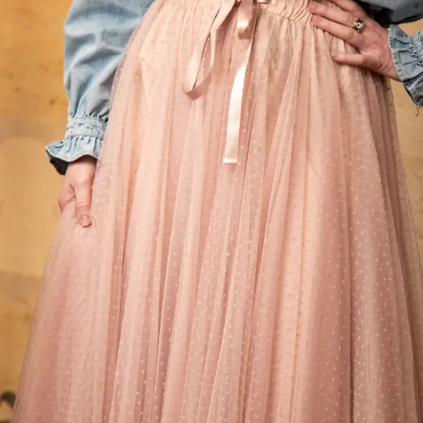 Image illustrative de l'article "Jupe longue rose MILAN"