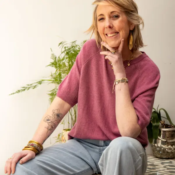 Image illustrative de l'article "Pull sans manche vieux rose RAQUEL"