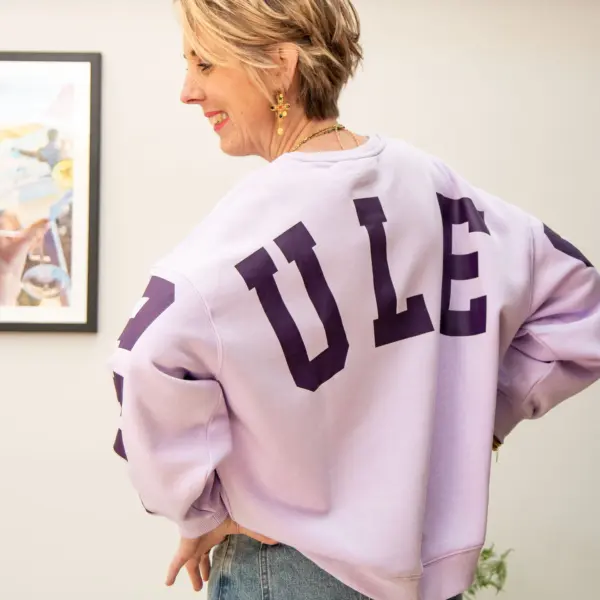 Image illustrative de l'article "Sweat lilas oversize FANY - PIECES"