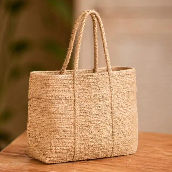 Image illustrative de l'article "Shopping bag jute L KOSA - PIECES"