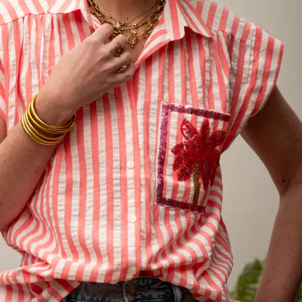 Image illustrative de l'article "Chemise sans manche rayée HELOISE"