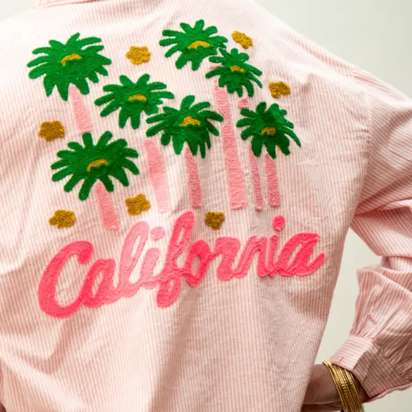 Image illustrative de l'article "Chemise rayée rose VERA"