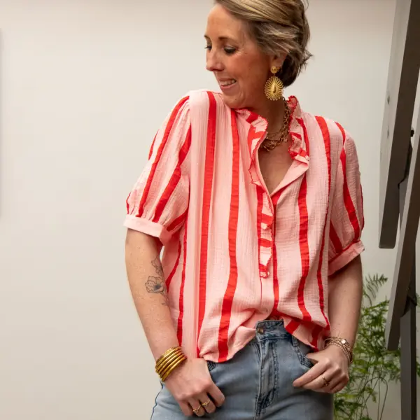 Image illustrative de l'article "Chemise rayée manche courte FLAVIA"