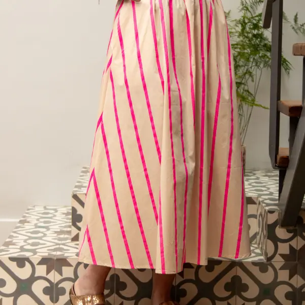 Image illustrative de l'article "Jupe longue rayée rose TOKYO"