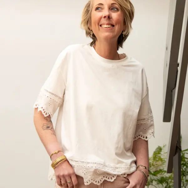 Image illustrative de l'article "T-shirt blanc ADELIE"