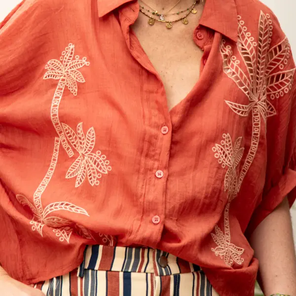 Image illustrative de l'article "Chemise sans manche terracota MATHILDE"