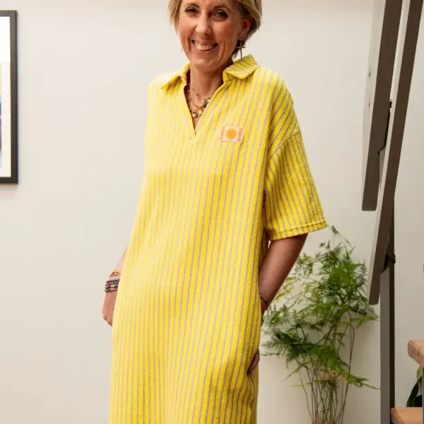 Image illustrative de l'article "Robe rayée jaune éponge JONQUILLE"