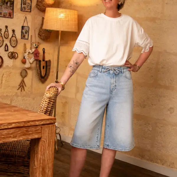 Image illustrative de l'article "Bermuda jean SELMA- PIECES"